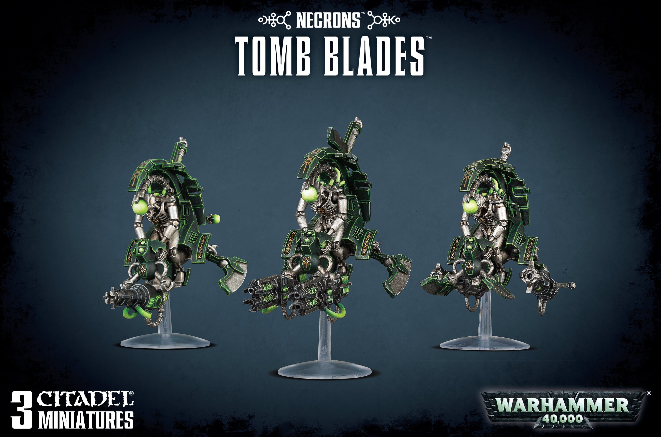 Unpainted Gaming Models Warhammer 40K Necrons Tomb Blades - 3