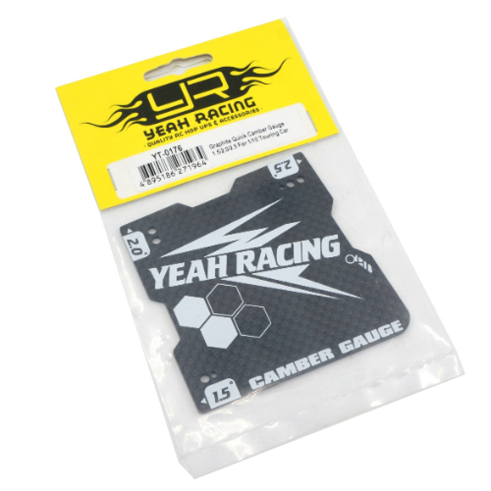Yeah Racing Graphite Lightweight Camber Gauge 1.5, 2 and 2.5 Deg For 1/10 Touring Car M Chassis YT-0176