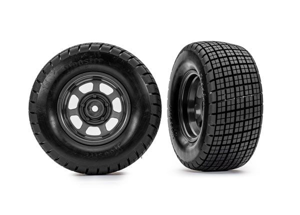 Tires & Wheels Assem. Graphite Wheels & Hoosier Tires 2WD Front 10473