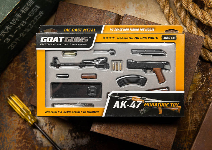 GoatGuns Miniature 1/3 Scale Die-Cast AK47 Model Kit (Black)