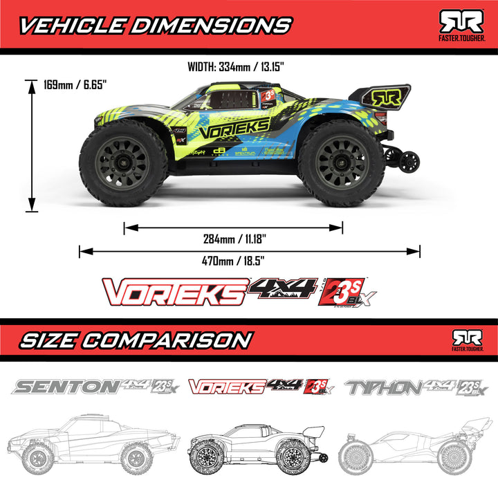 1/10 VORTEKS 223S DSC 4X4 RTR Brushless Stadium Truck ARA4305V4