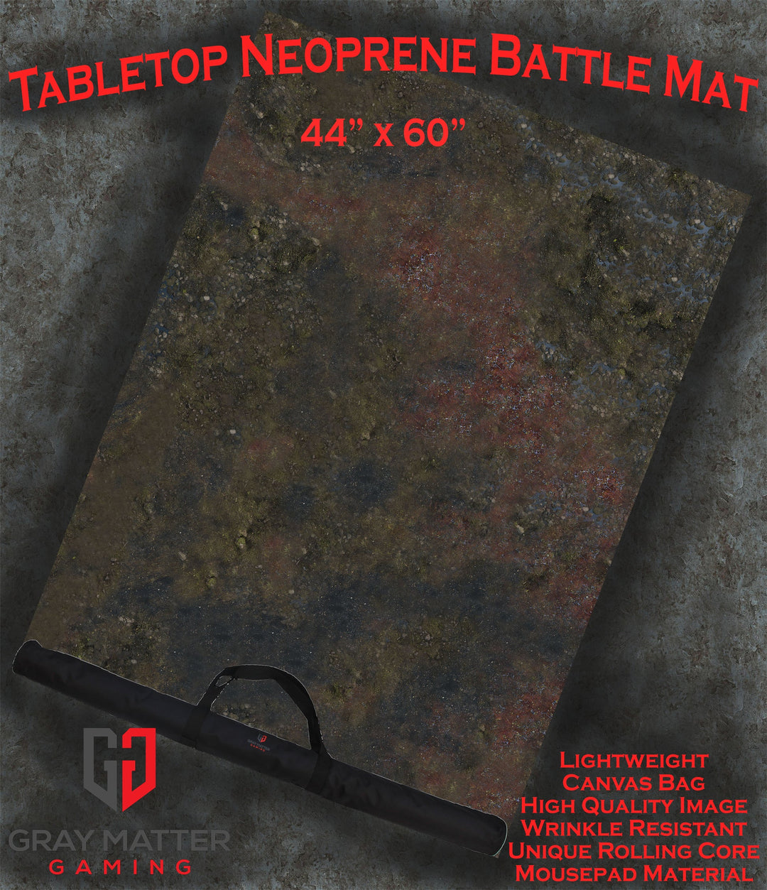 GMG Battlemat With Roller and Carry Case