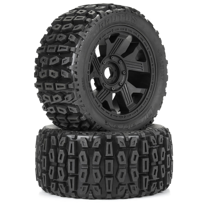 Duratrax Brutus F/R 5.7" Monster Truck Tires MTD 24mm Black Ripper (2) DTX565010