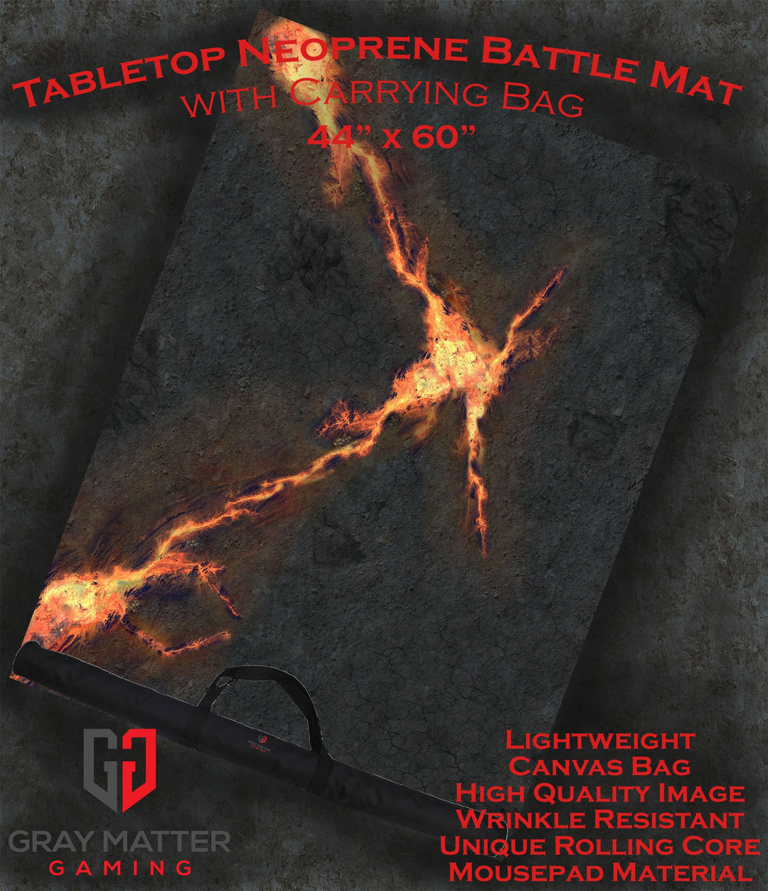 GMG Battlemat With Roller and Carry Case