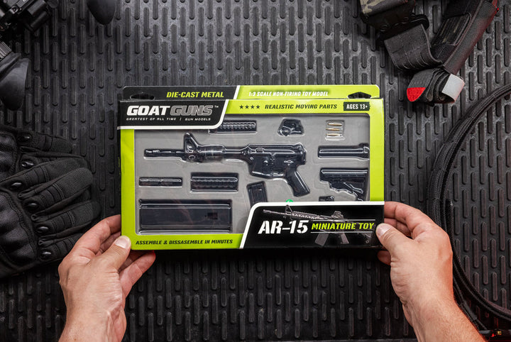 GoatGuns Miniature 1/3 Scale Die-Cast AR-15 Charky Black Model Kit