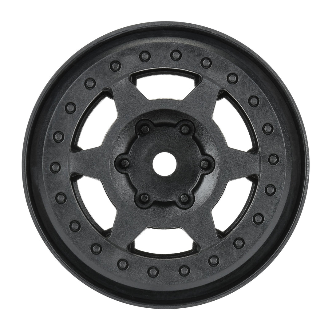 1/10 Holcomb F/R 1.55" 12mm Crawler Bead-Loc Wheels (2) Black PRO284200