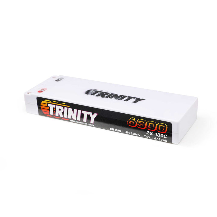 Team Trinity 7.6V 6300mAh 2S 130C Stick LiPo Battery: 5mm Bullets TRI-1076