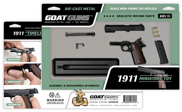 GoatGuns Miniature 1/2.5 Scale Die-Cast 1911 Model Kit (Black)