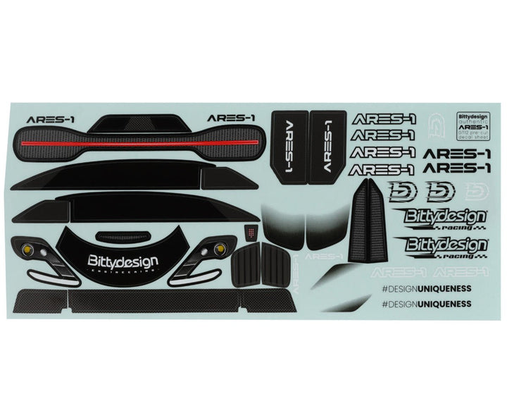 Bittydesign ARES-1 GT12 1/12 On-Road Body (Clear) (SupaStox Class) BDYGT12-AS1