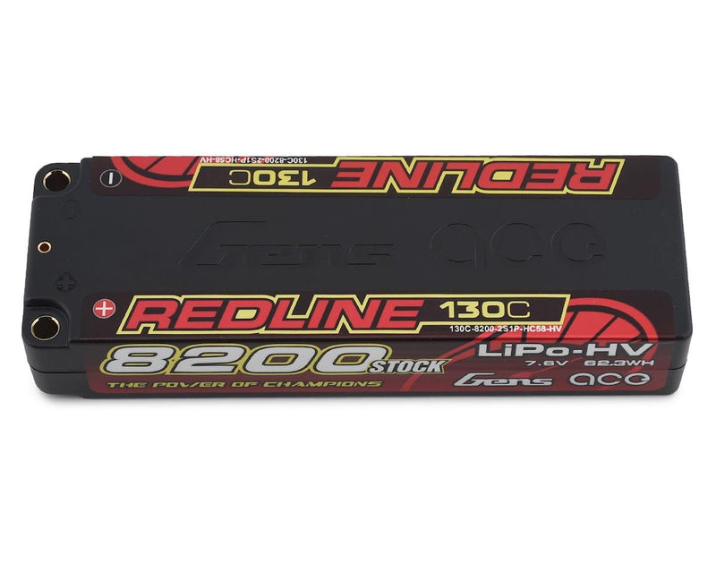 Gens Ace Redline 2s LiHV LiPo Battery 130C w/5mm Bullets (7.6V/8200mAh) GEA82002S13D5