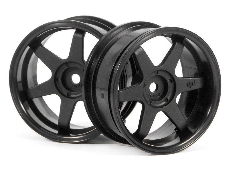 HPI Racing TE37 Wheel 26mm Black 6mm Offset/Fits 26mm Tire 3846