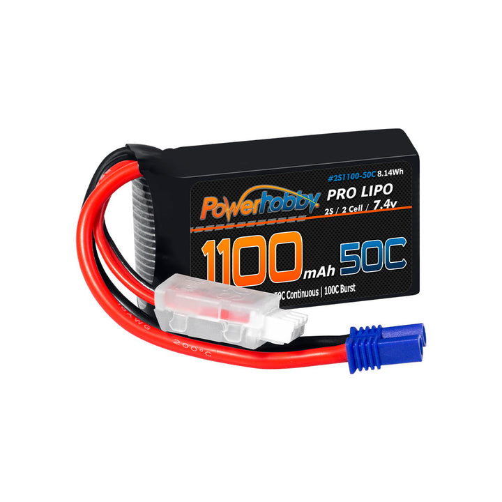 Powerhobby 2S 1100mAh 50C LiPo Battery w EC2 Plug : Losi Mini-B Mini-T 2.0 JRX2