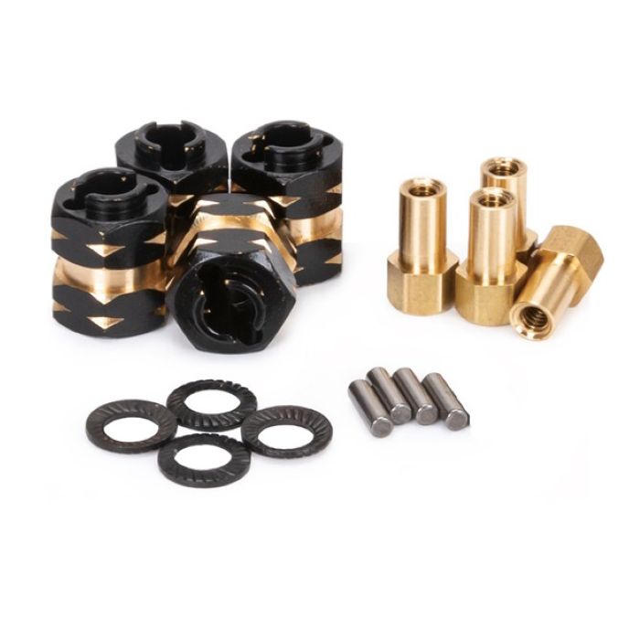 Power Hobby Extended Hex Hubs Wheel Spacers +5mm Axial SCX24 PHB5210