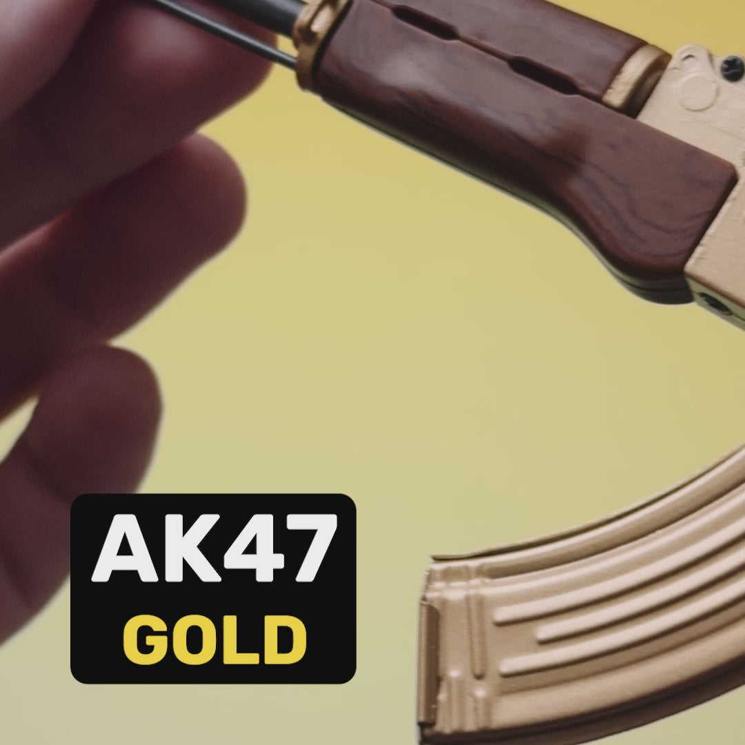 GoatGuns Miniature 1/3 Scale Die-Cast AK47 Model Kit (Gold)