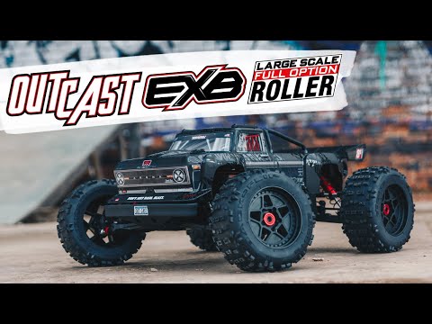 ARRMA 1/5 OUTCAST 4WD EXtreme Bash Roller Stunt Truck Black ARA5210