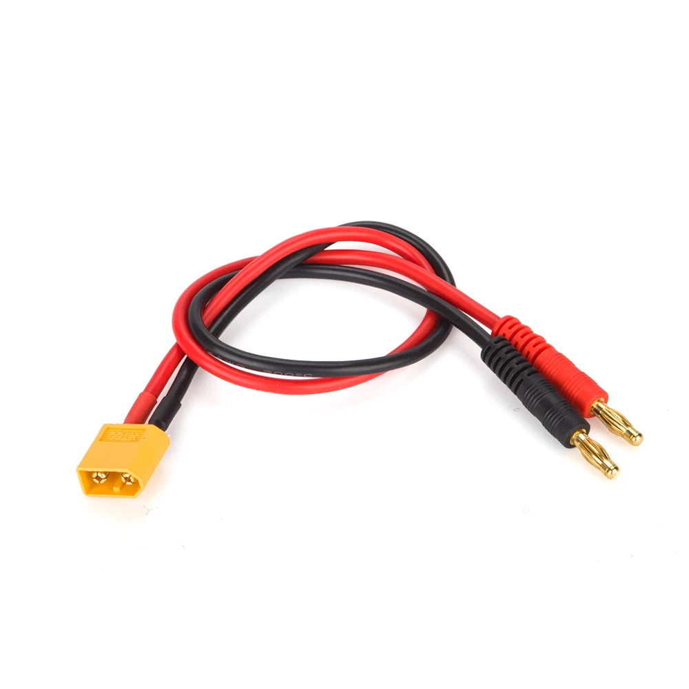 Excel RC - EX-10012 XT60 Male to 4mm Banana Plug 14AWG Red and Black Charge Cable 300mm Length