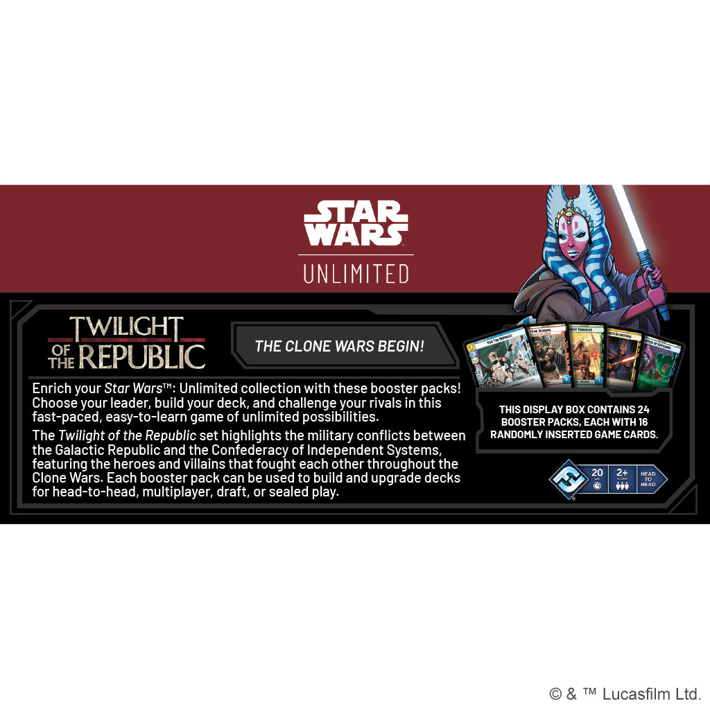 Star Wars: Unlimited – Twilight of the Republic: Booster Display