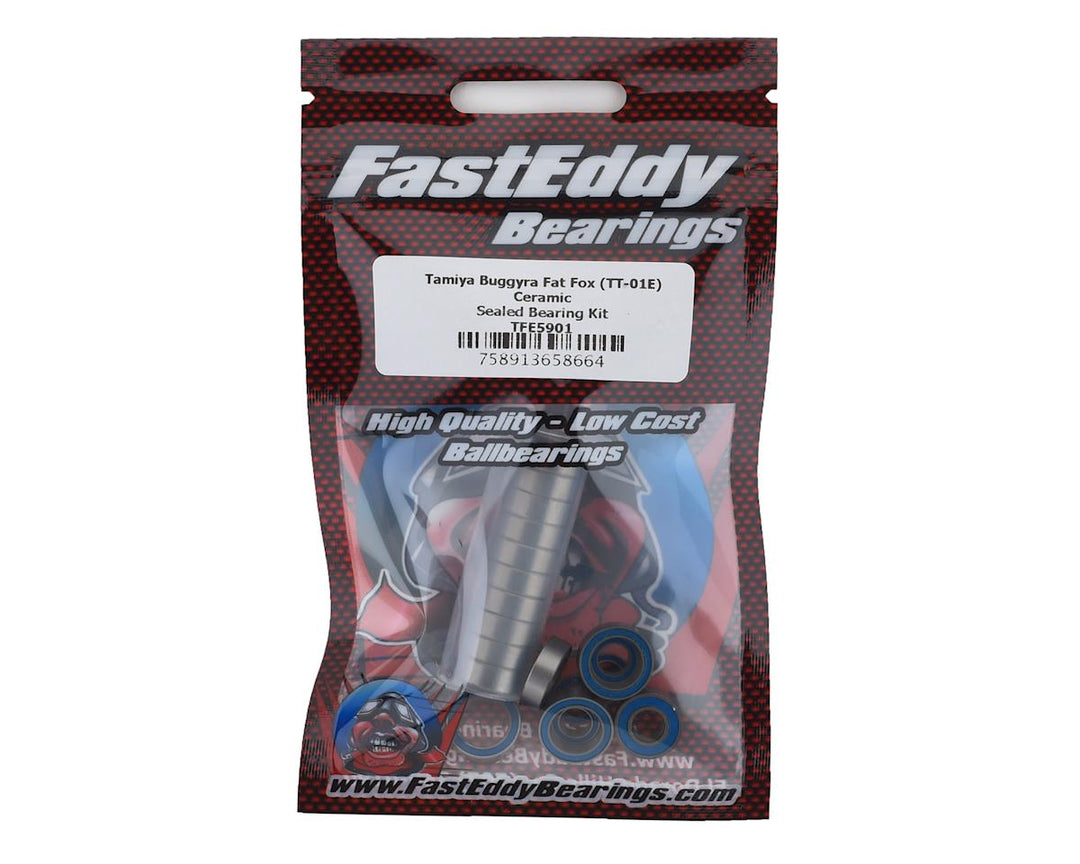 FastEddy Tamiya Buggyra Fat Fox Ceramic Rubber Sealed Bearing Kit (TT-01E) 5901