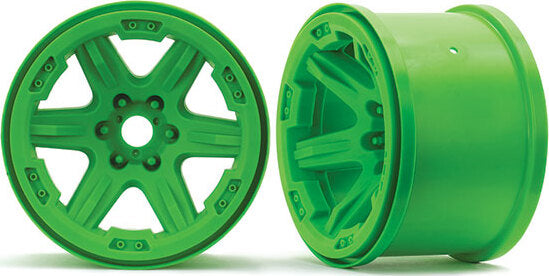 Wheels, 3.8" (green) (2) (17mm splined)