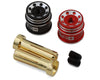 Yeah Racing Heatsink Bullet Plug Grips w/5mm Bullets (Black/Red) WPT-0160