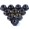 Yeah Racing 4mm Aluminium Serrated Lock Nut 10pcs (BK) LN-M4S