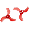 Gemfan 1635 40mm Durable 3 Blade 1mm Clear Red 4L&4R - Excel RC