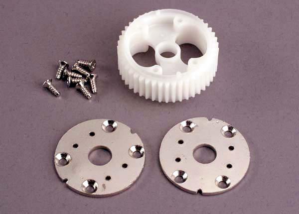 Traxxas 1881 Main differential gear (32-pitch) metal side plates (2)self-tapping screws (8) - Excel RC
