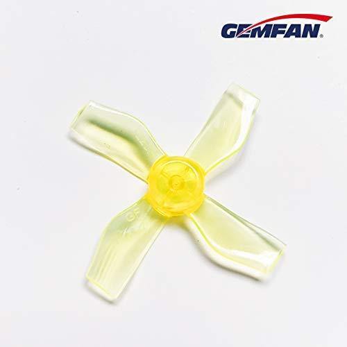 Gemfan 1220 31mm Durable 4 Blade 1mm Clear Yellow 4L&4R - Excel RC