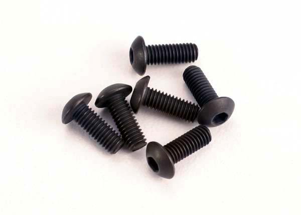 Traxxas 2576 Screws 3x8mm button-head machine (hex drive) (6) - Excel RC