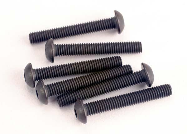 Traxxas 2580 Screws 3x20mm button-head machine (hex drive) (6) - Excel RC