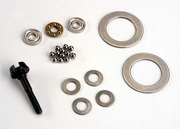 Traxxas 2730 Diff rebuild kit contains: diff shaft belleville spring washers (4) diff rings (2) thrust washers (2) thrust bearing chrome diff balls (12) -Discontinued - Excel RC