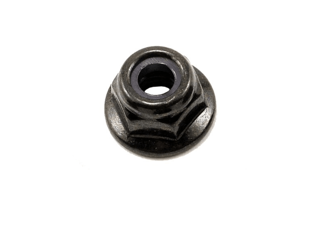 Aluminum Lock Nut With Nylon Insert and Flange (Normal Thread) M5 Black 1 PCS - Excel RC