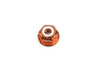 Aluminum Lock Nut With Nylon Insert and Flange (Normal Thread) M5 Orange 1 PCS - Excel RC