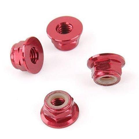 Aluminum Lock Nut With Nylon Insert and Flange (Normal Thread) M5 Purple 1 PCS - Excel RC
