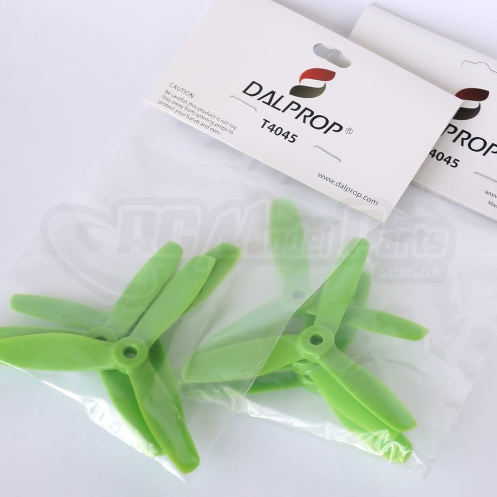 DALprop Tri 3 Blade Bullnose Propellers 2L2R Green T4045