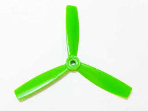 Gemfan Glass Filled Nylon GFN 3 Bladeded Propellers Green 4045 Non Bullnose