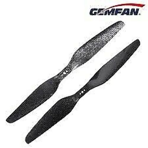 Gemfan Carbon Fiber 2-Blades BLACK Self tightening nut 6030