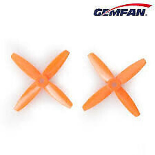 Gemfan PC 4 Blade Propellers Non Bullnose Orange 4045