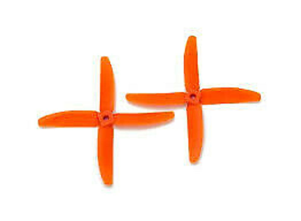 Gemfan PC 5040 Quad 4 Blade Propellers 2L2R Orange