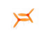 DYS XT3045 Tri 3 Blade V2 Propellers 1 HOLE 1L1R Orange