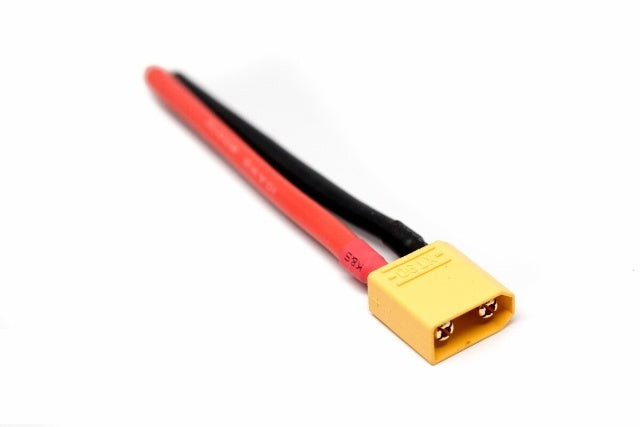 ExcelRC XT90 Lipo Pigtail Connection 12AWG Male to Bare Wire 24cm 1 Piece