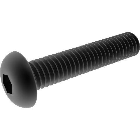 Stainless Steel Button Screw M3 Black Various Lengths 25 Pack