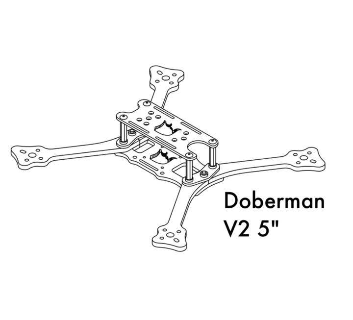 DETROIT MULTIROTOR Doberman 5 inch Stretch Replacement Arm