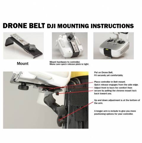 Hoodman Drone Controller Support Belt w/DJI Mount Kit - HDBDJI