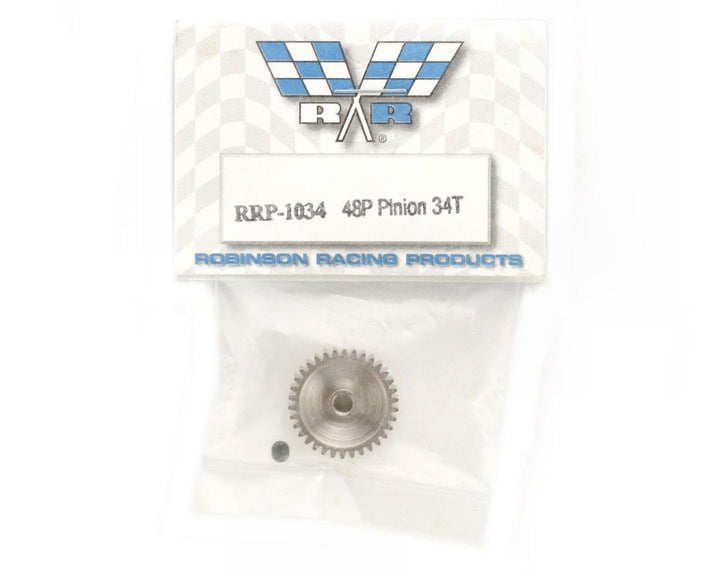 Robinson Racing Nickel-Plated 48 Pitch Pinion Gear 34T