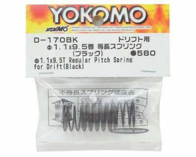YOKOMO  Shock Spring Reg. Pitch 1.1 x 9.5T BLACK (D-0170BK)