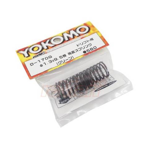 YOKOMO  Shock Spring Reg. Pitch 1.3 x 9.5T GREEN (D-0170G)
