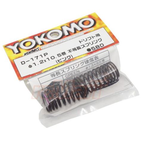 YOKOMO  Shock Spring Reg. Pitch 1.2 x 10.5 PINK (D-171P)