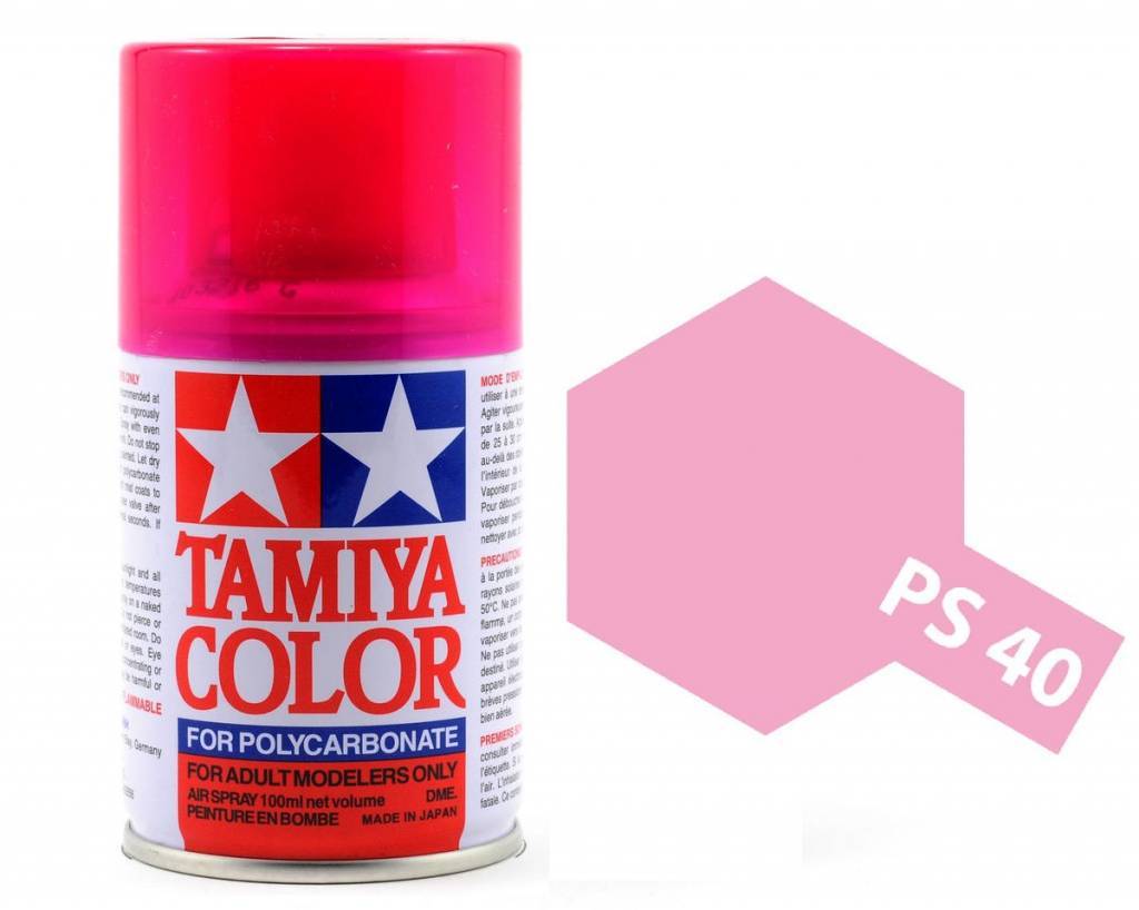 Tamiya Polycarbonate Paint PS-40 Translucent Pink, Spray