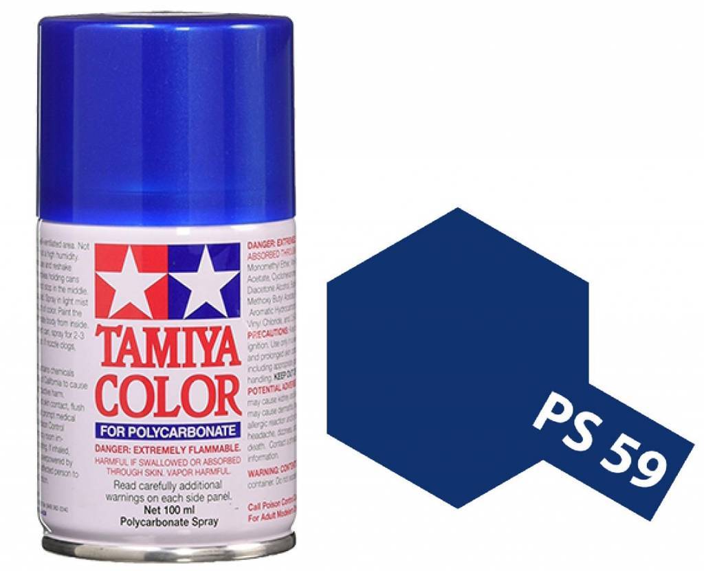 Tamiya Polycarbonate Paint PS-59 Dark Metallic Blue 100ml Spray Can
